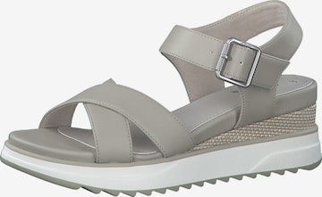 s.Oliver - Sandalias en gris: frente