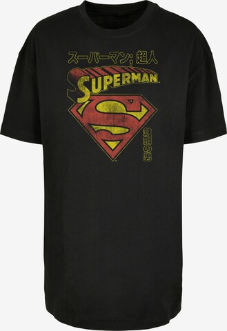 T-shirt oversize 'Superman Shield' F4NT4STIC en noir : devant