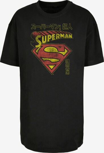 F4NT4STIC T-Shirt 'Superman Shield' in senf / dunkelrot / schwarz, Produktansicht