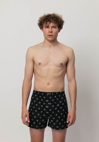 SNOCKS Boxershort 'American Woven Weit' in Schwarz