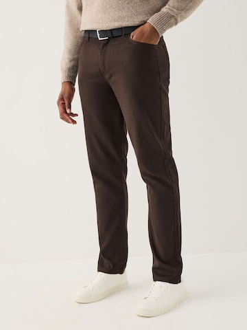 Next Regular Trousers in Brown: front