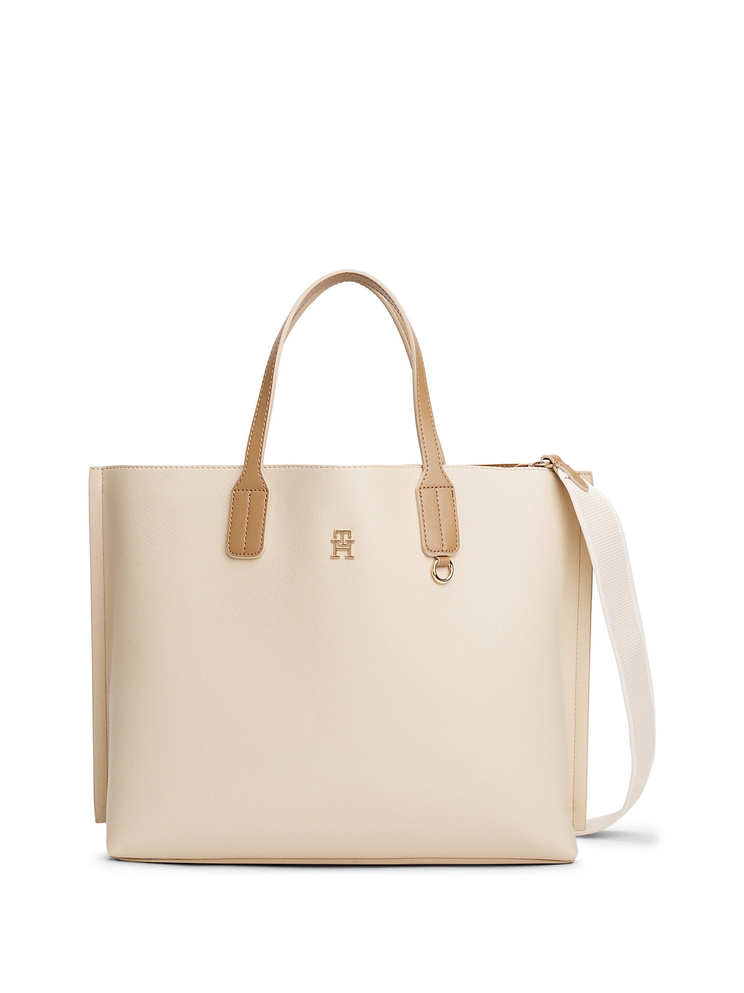 TOMMY HILFIGER Handtas in Beige: voorkant