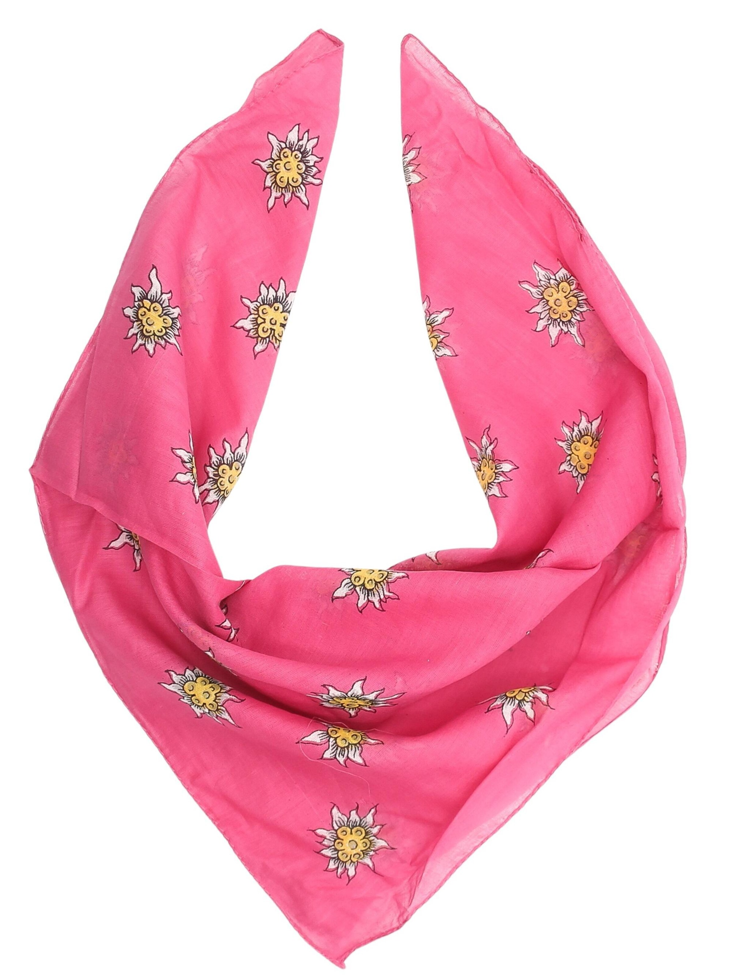 Allgäu Rebell Scarf 'Edelweiß' in Pink: front