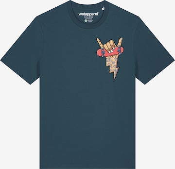 T-Shirt 'Skateboard' Watapparel en bleu : devant
