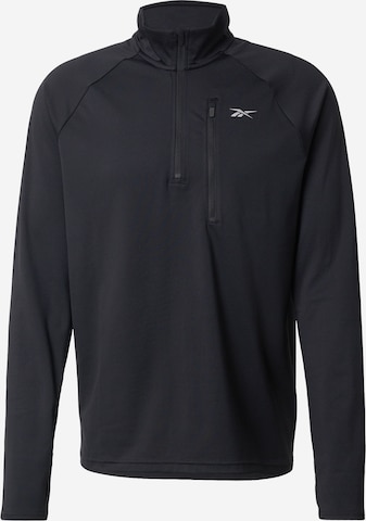 ReebokTehnička sportska majica - crna boja: prednji dio