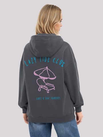 F4NT4STIC Sweatshirt 'Knut und Jan Scribble Logo' in Zwart: voorkant