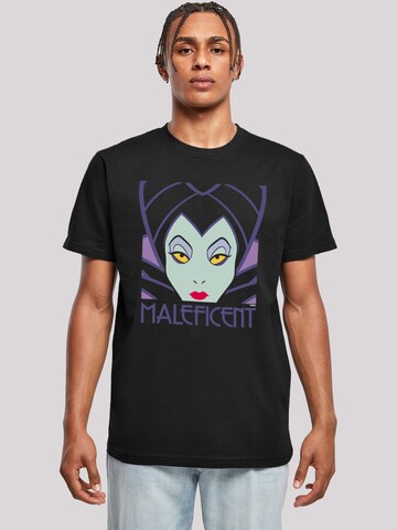 F4NT4STIC T-Shirt 'Disney Maleficent Cropped Head' in Schwarz: Vorderseite
