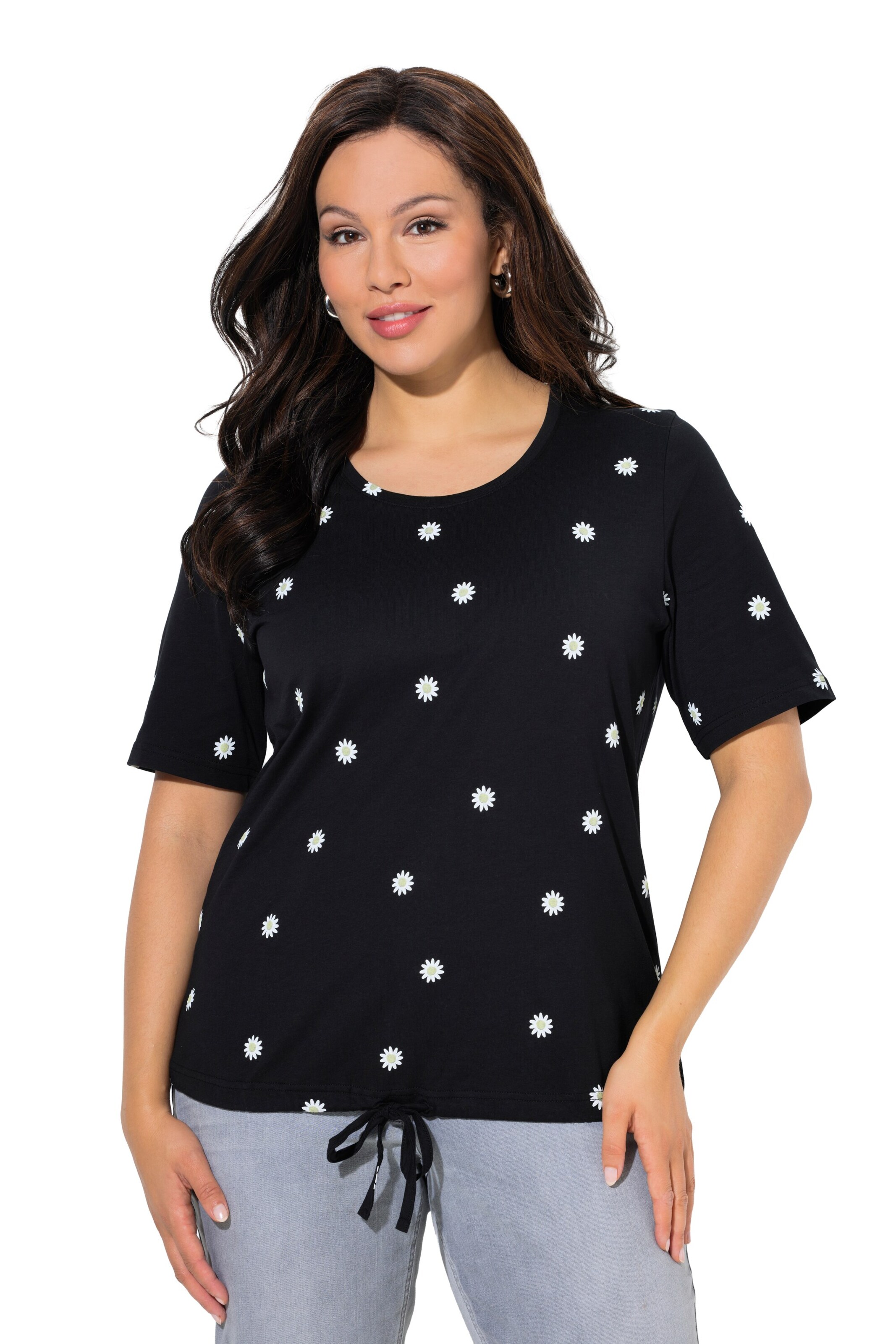 Ulla Popken T-Shirt in Schwarz: Vorderseite