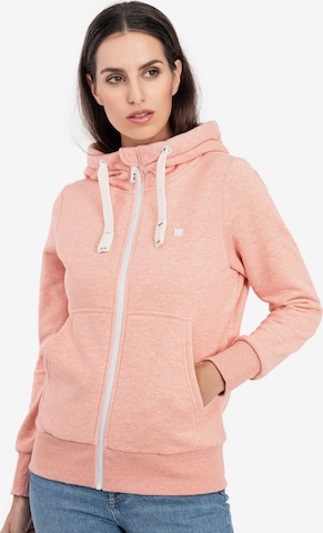 deproc Sweatjacke 'FinjaCMYK II' in Orange: Vorderseite