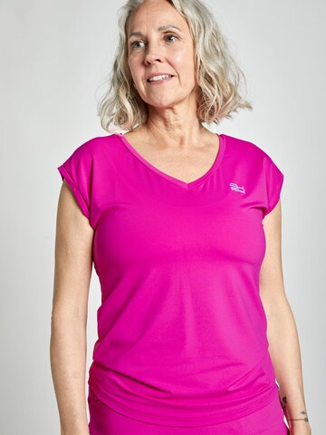 SPORTKIND Funktionsshirt 'Loose Fit V-Neck'‌‌‌ in Lila