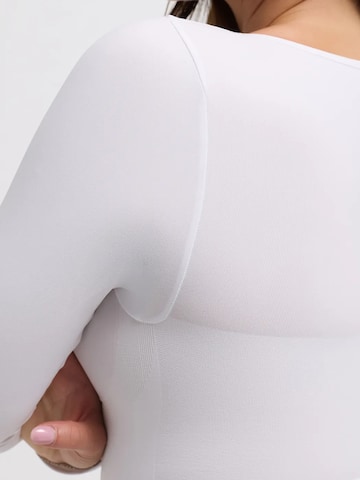 Body modellante 'Longsleeve Sculpting Bodysuit with String' di cfab in bianco