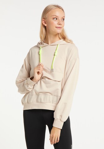 myMo ATHLSR Athletic Sweatshirt in Beige: front