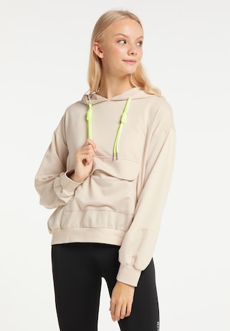 myMo ATHLSR Sports sweatshirt in Beige: front