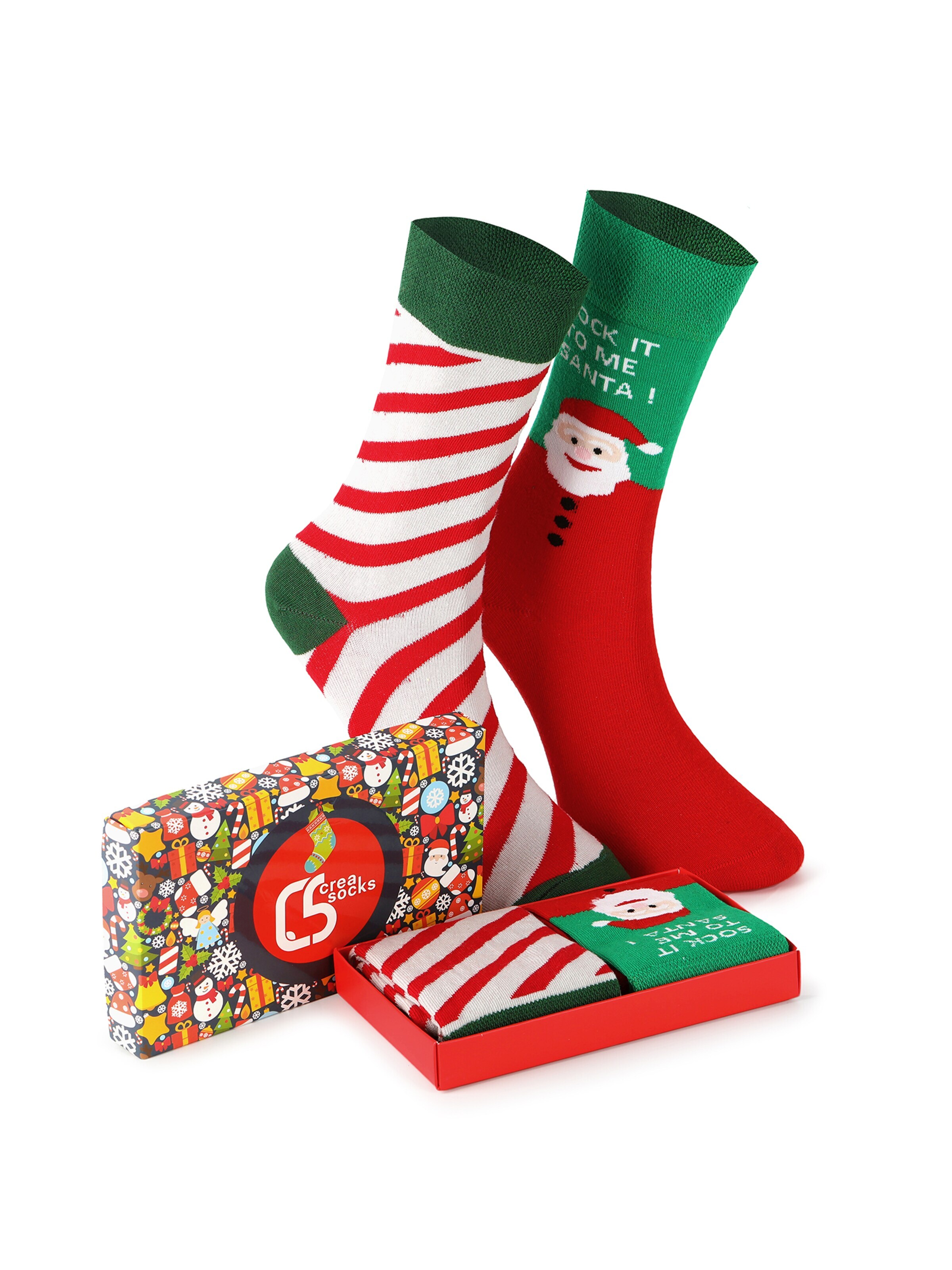 Crea Socks Socken 'Weihnachten Santa'‌‌‌‌‌ in Mischfarben: Vorderseite