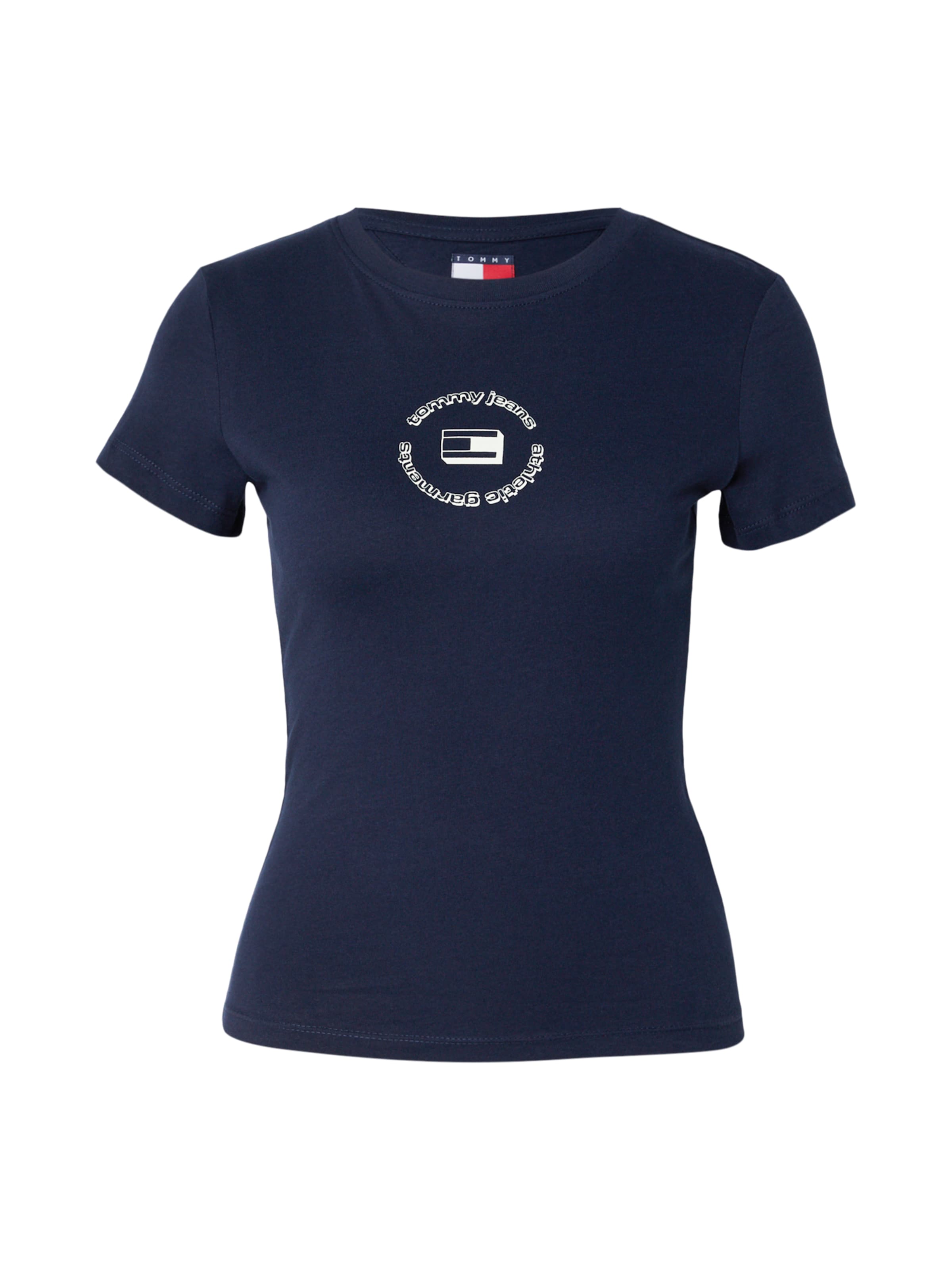 Tommy Jeans Majica 'ESS' | modra barva: sprednja stran