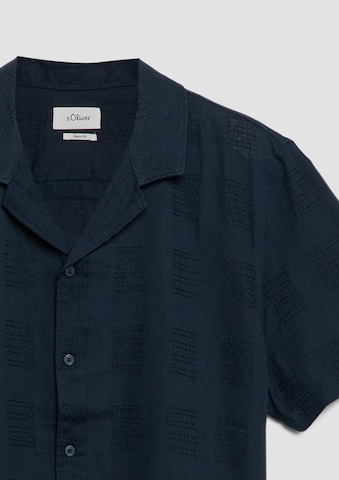 s.Oliver Regular fit Button Up Shirt in Blue