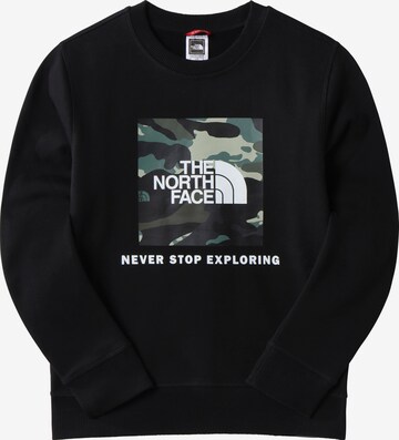 THE NORTH FACE Athletic Sweatshirt 'BOX CREW' in Black: front