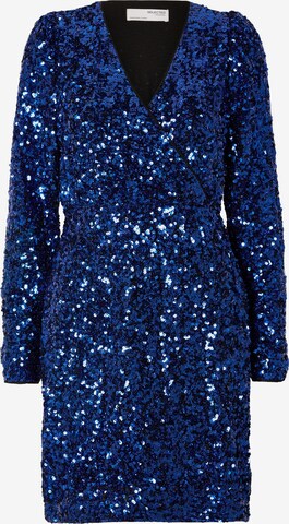 Robe de cocktail 'DANNA' SELECTED FEMME en bleu : devant