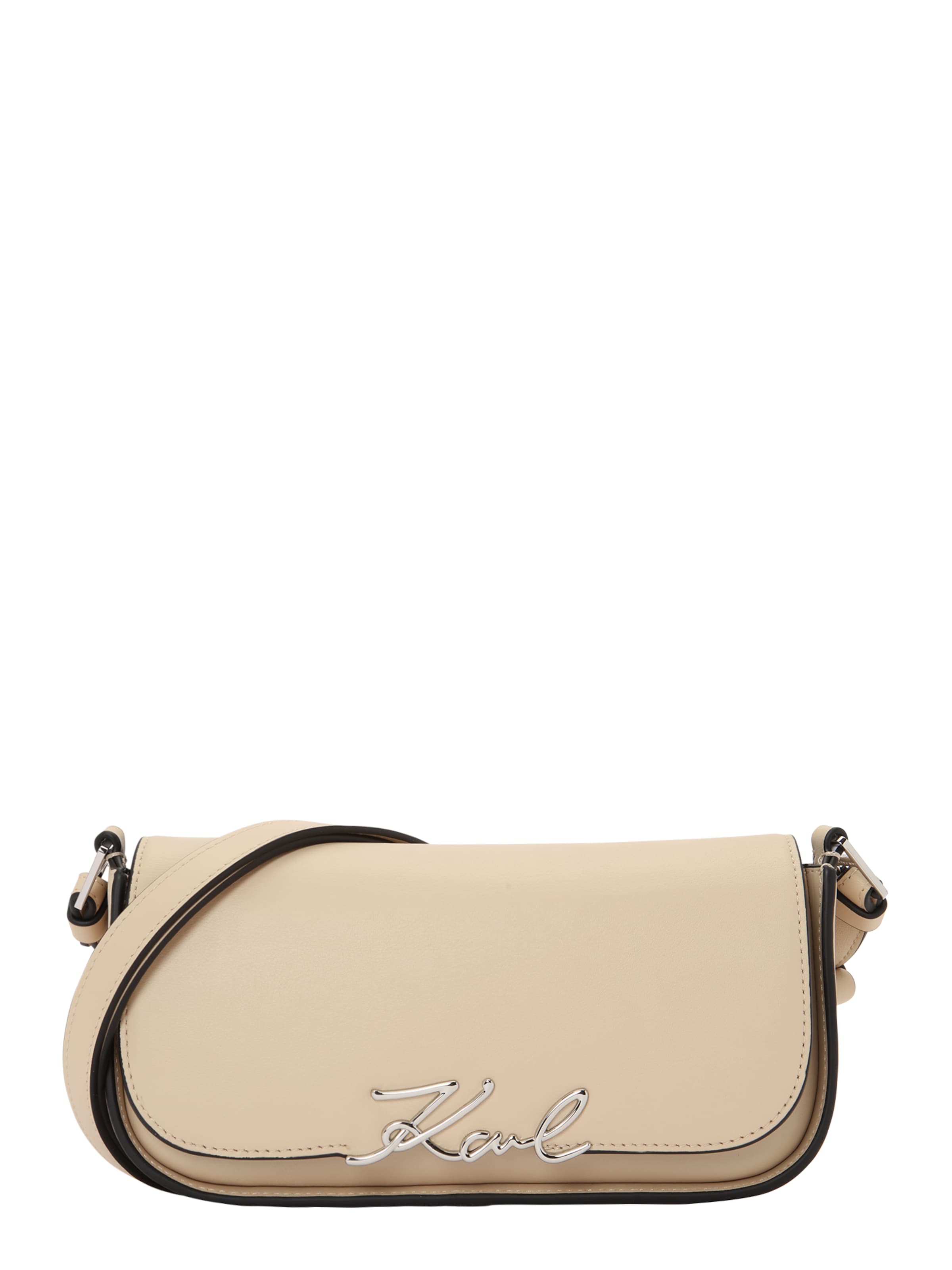 Karl Lagerfeld Чанта с презрамки в бежово: отпред