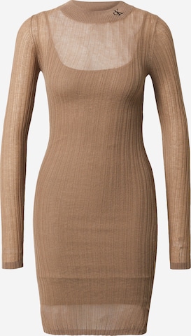 Robe Calvin Klein Jeans en beige : devant