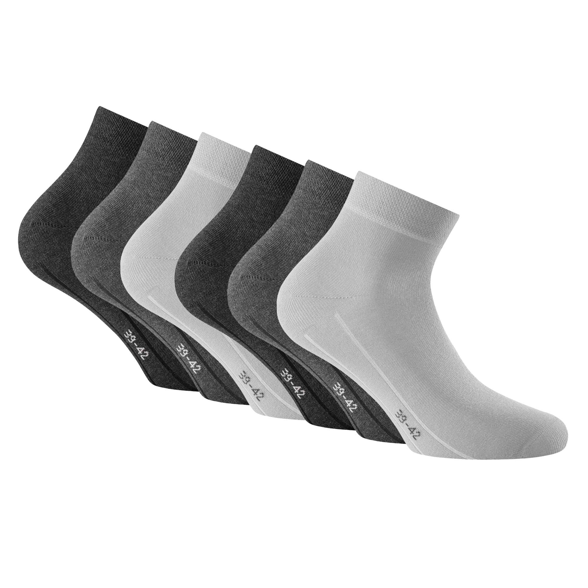 Rohner Basic Socks in Grey: front