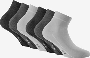 Rohner Basic Socks in Grey: front