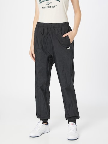Reebok Tapered Workout Pants in Black: front