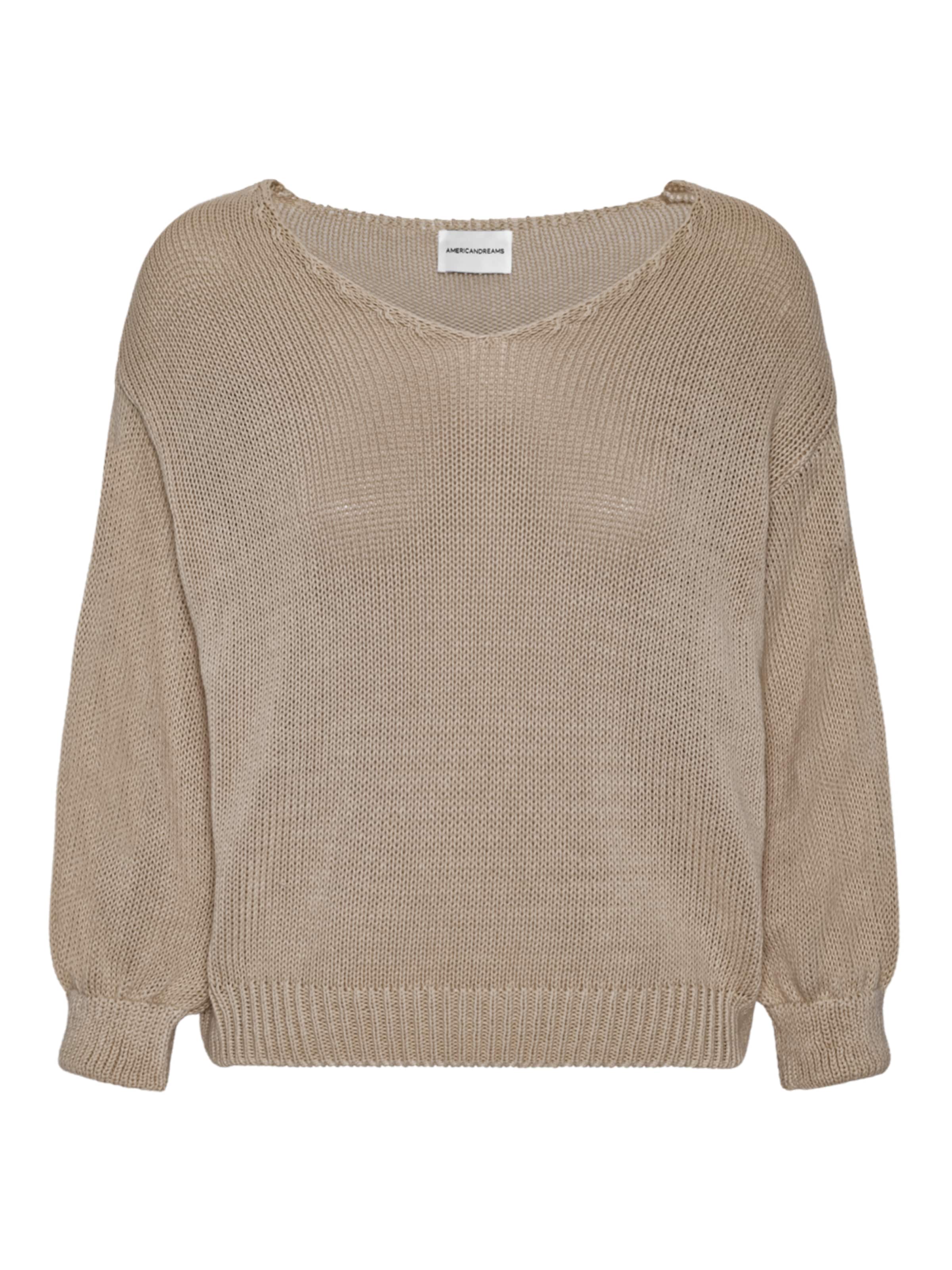 Pull-over oversize 'Milana Cotton' americandreams en marron : devant
