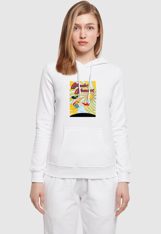 Sweat-shirt 'Wonder Woman Flying' Merchcode en blanc : devant