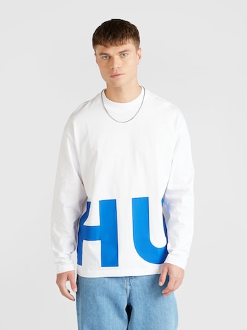 T-Shirt 'Nallison' HUGO Blue en blanc : devant