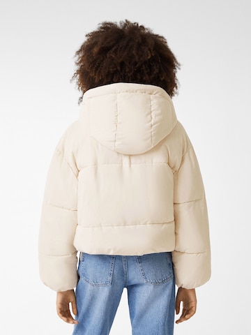 Bershka Winter Jacket in Beige