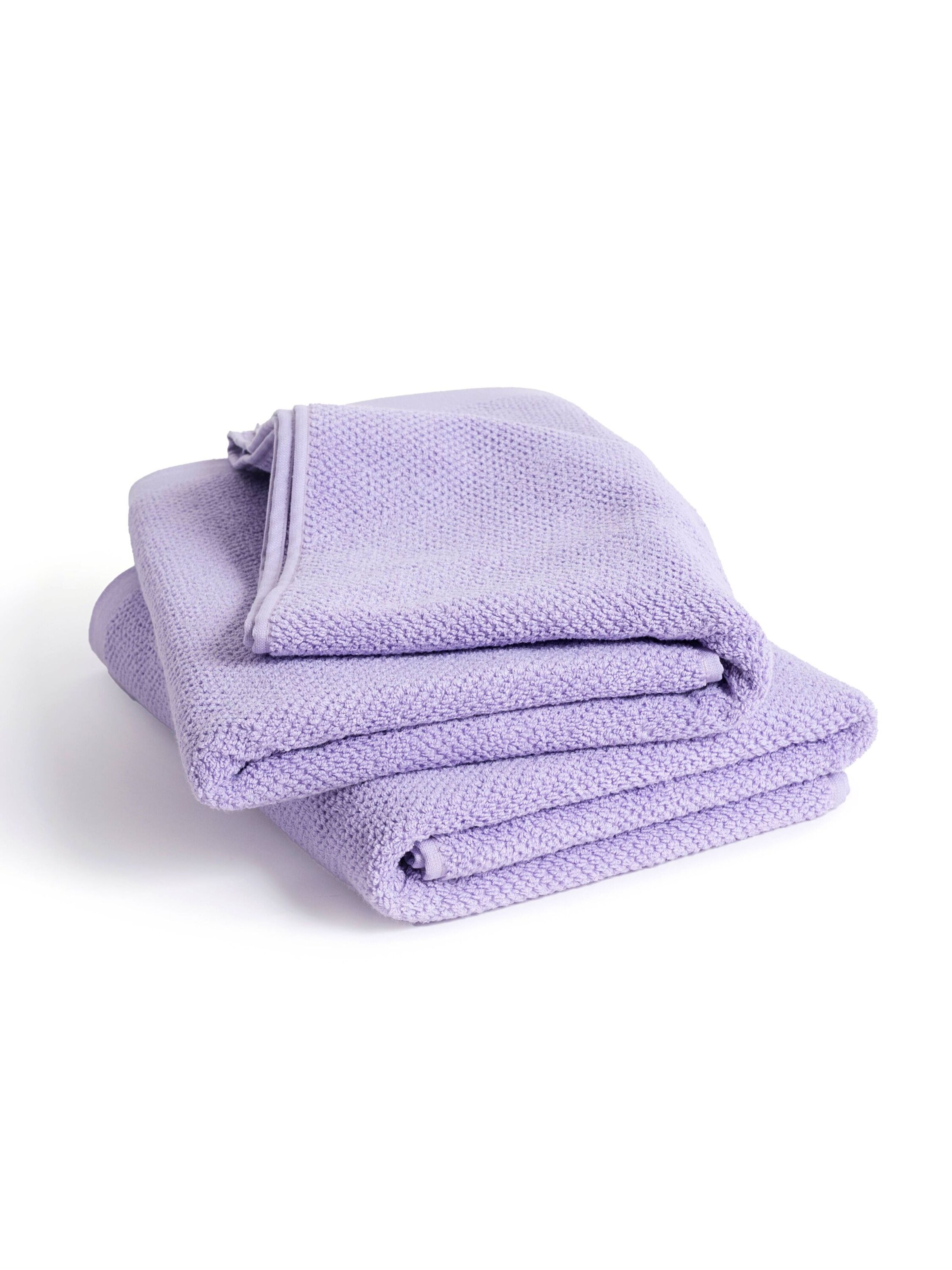 Herzbach home Duschtücher Spa im 2er Set, Flächengewicht 525 gsm in Lila: Vorderseite