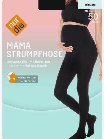 Nur Die Schwangerschaftstrumpfhose ' Mama ' in Schwarz
