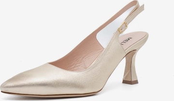 MELLUSO Slingback Pumps 'Linda ' in Gold: front