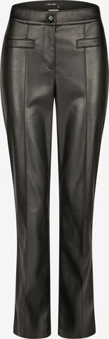 MARC AUREL Boot cut Pleated Pants 'Easy-Kick' in Black: front