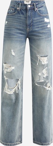 Tally Weijl Wide leg Jeans in Blauw: voorkant