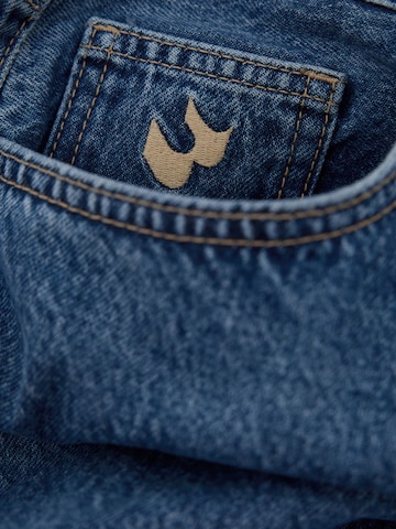 Bershka Loosefit Farkut värissä sininen