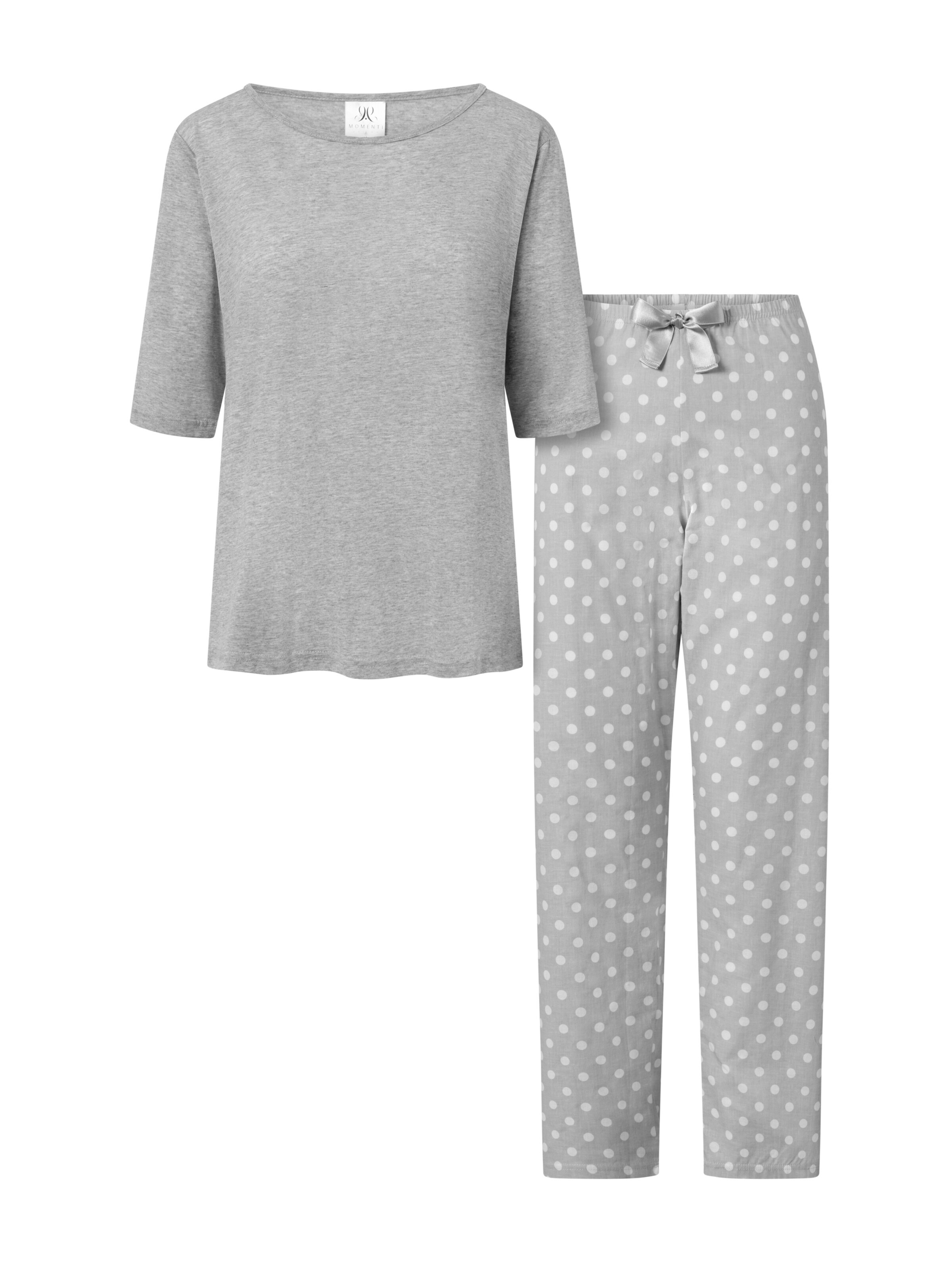 Momenti Per Me - Pijama 'Keep Secrets' en gris: frente