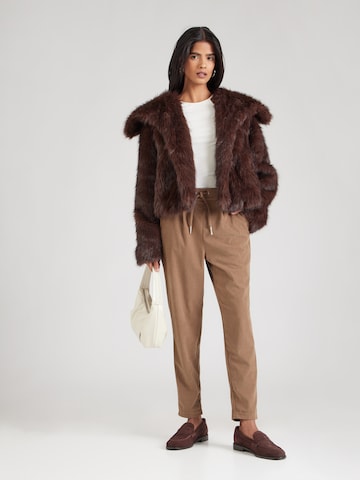 ONLY Ozke Hlače z naborki 'ONLPOPTRASH-LIAS' | rjava barva