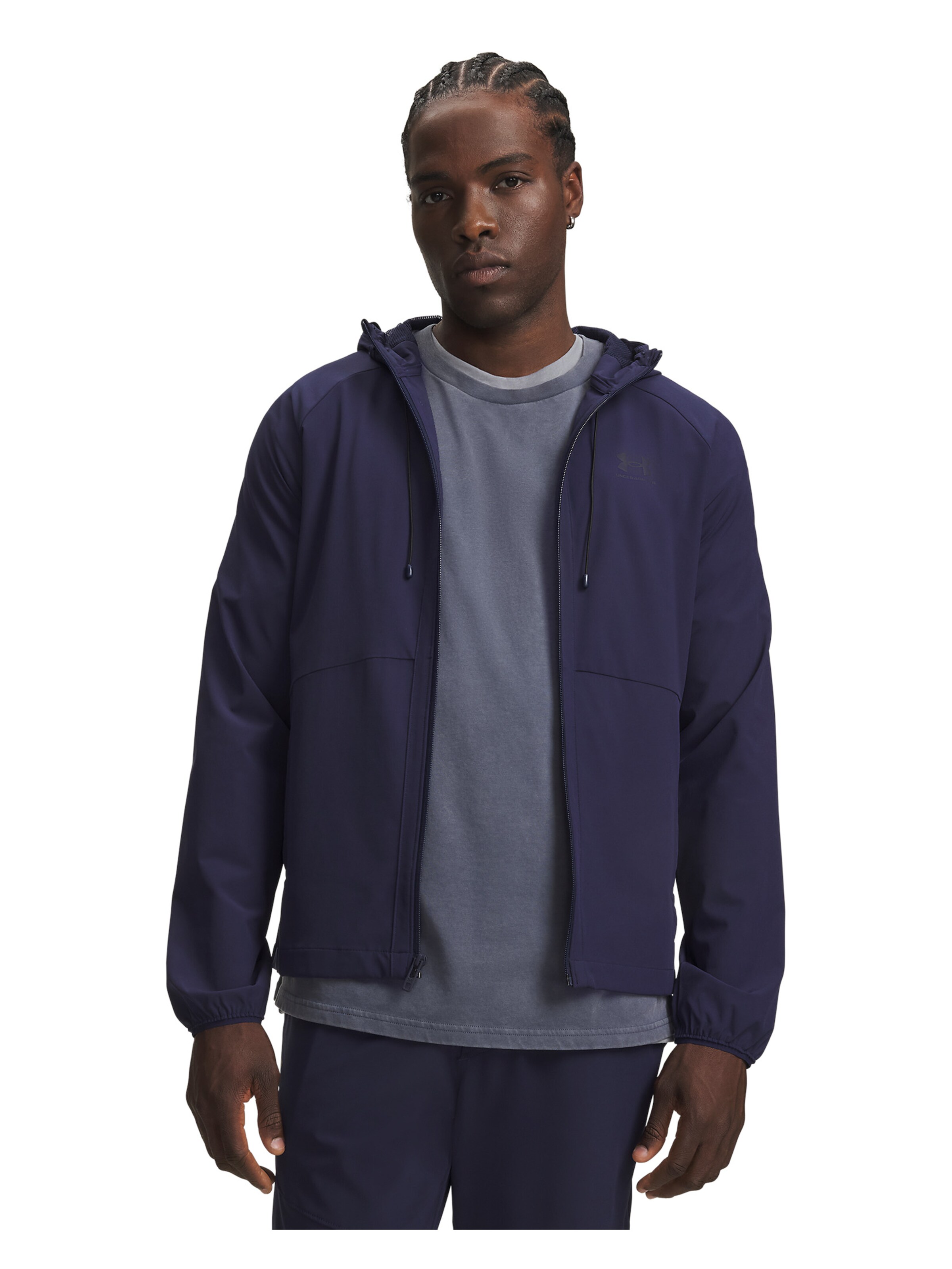UNDER ARMOUR Athletic Jacket 'Vibe' in Blue: front