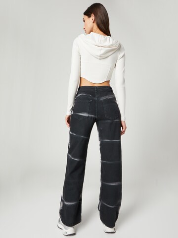 VIERVIER Wide leg Jeans 'Mayra' in Zwart