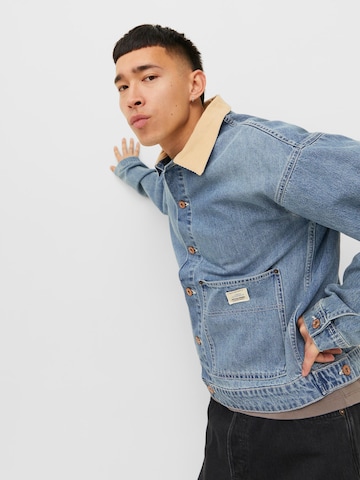 JACK & JONES Prechodná bunda 'DEREK' - Modrá