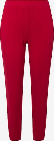 Ulla Popken Tapered Broek in Rood: voorkant