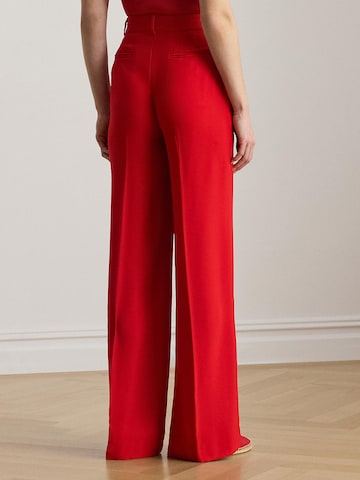 Lauren Ralph Lauren Широки крачоли Панталон с набор в червено