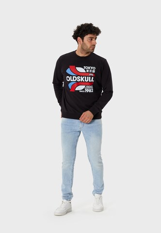 Oldskull Sweatshirt 'Retro Tokyopolis' in Schwarz