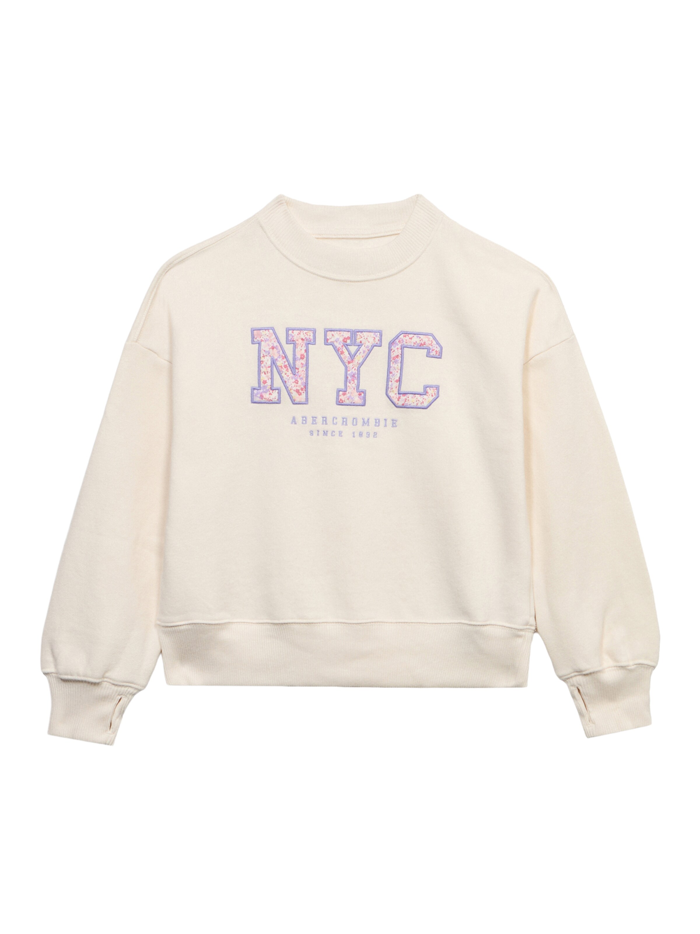 Abercrombie & Fitch Суичър 'NYC' в сиво: отпред