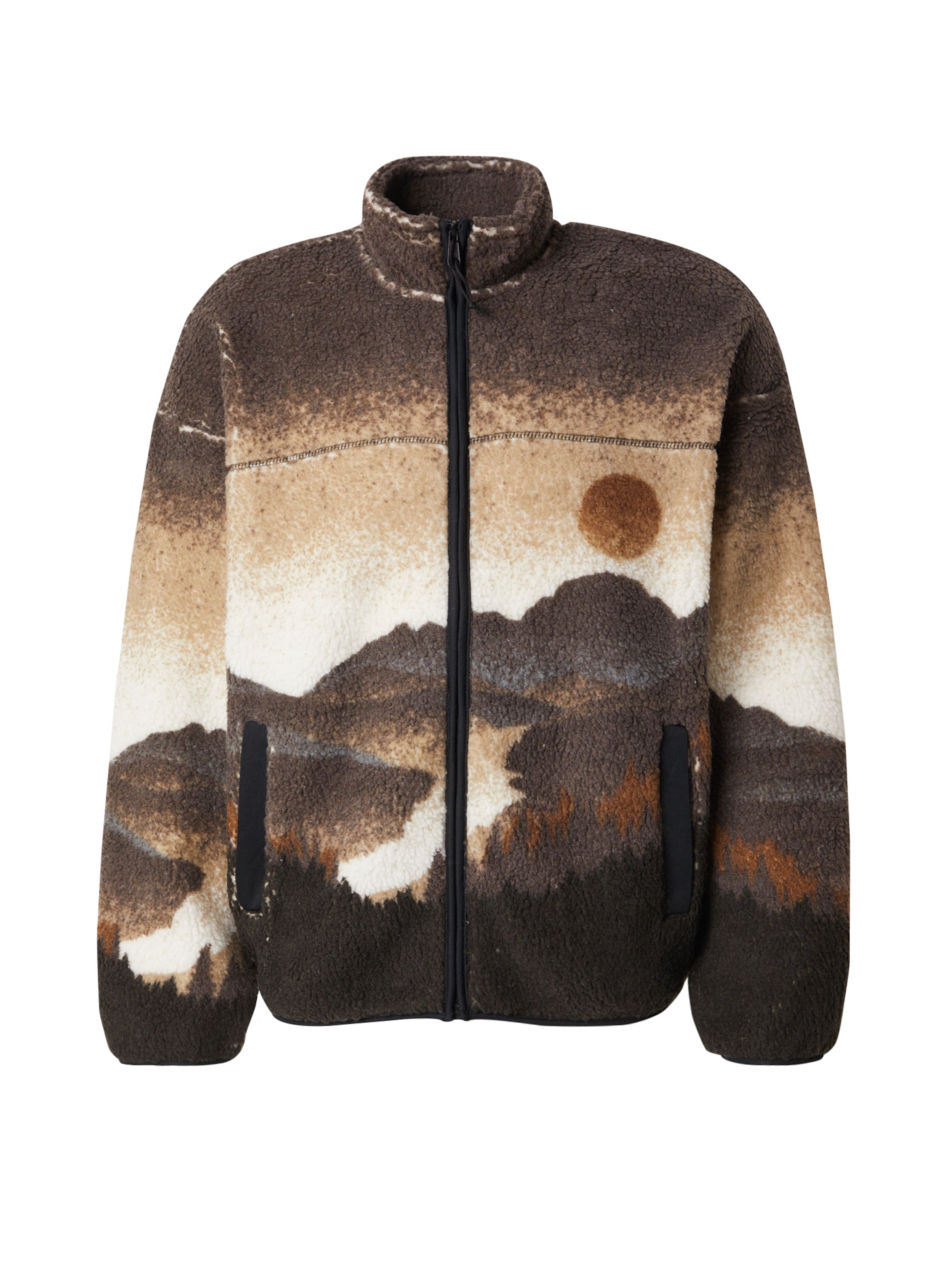 Only & Sons Fleece Jacket in Brown: front