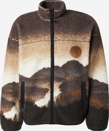 Only & Sons Fleece Jacket in Brown: front
