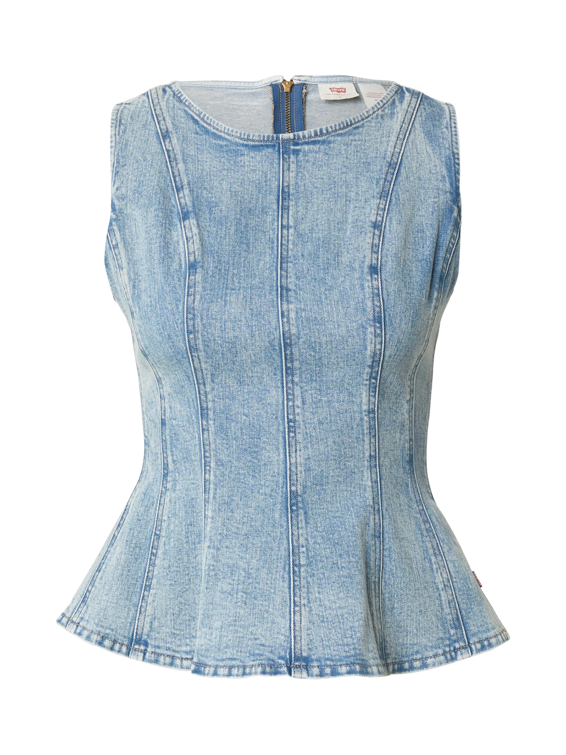 LEVI'S ® Topp 'Leighton Peplum Top' i blå: framsida