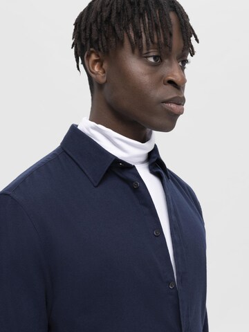 SELECTED HOMME Slim fit Skjorta 'SLHOwen' i blå